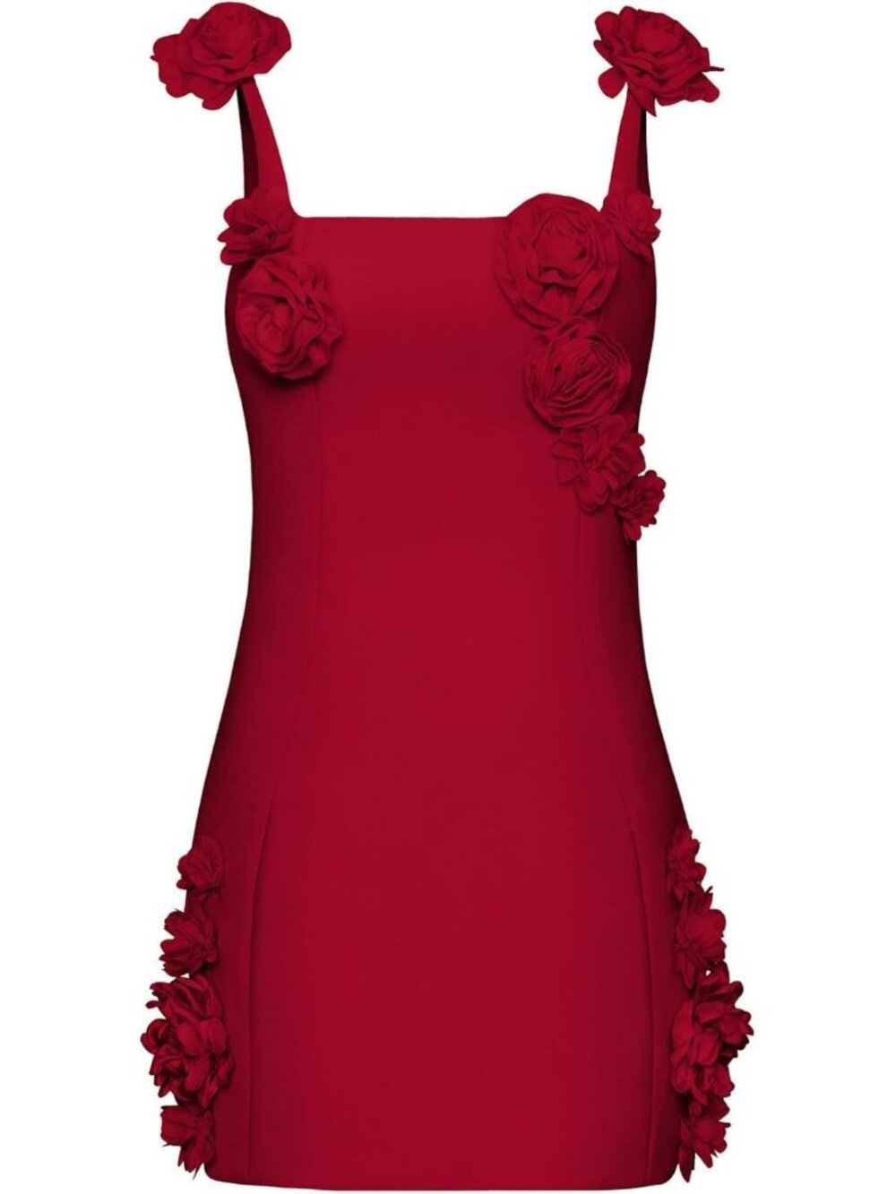 Chic Mini Dress with Rosette Applique | Elegant Women's Fashion, Perfect for